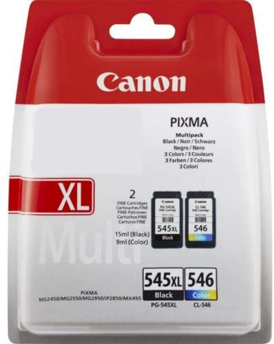 Canon PG-545XL/CL-546 Multipack Tintenpatronen für Tintenstrahldrucker in Schwarz und Multicolor - Bild 1
