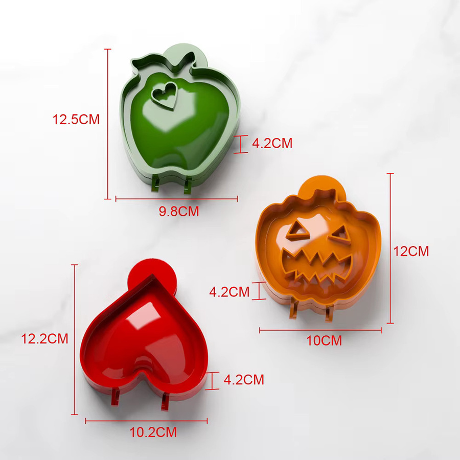 Multiyilego Silikon Kuchenform für Halloween und Weihnachten mit Kürbis- und Herzmotiven zum Backen - Bild 3
