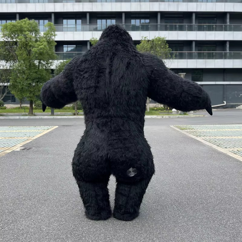 Gorilla-Maskottchen-Kostüm, King Kong, aufblasbares Kostüm, 2,6 Meter - Bild 4