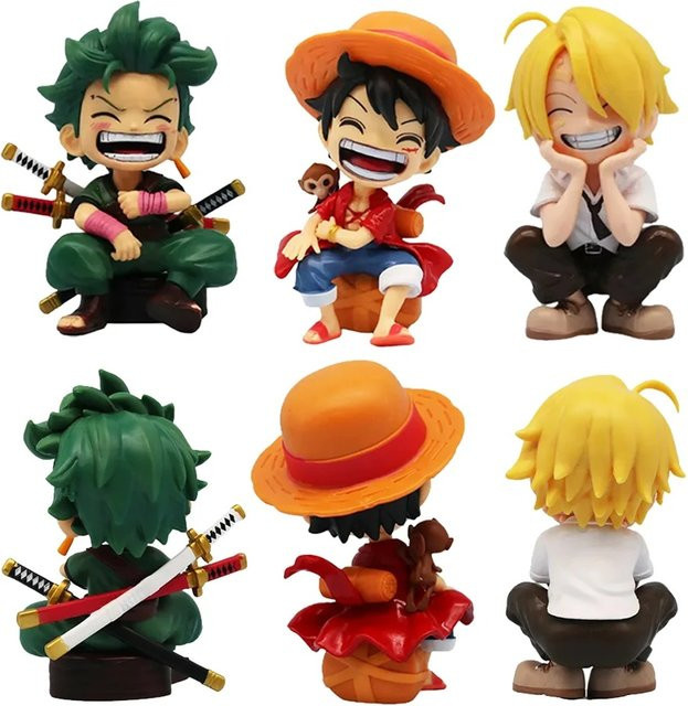 Bandai One Piece Luffy Solon sitzend, Q-Version, Desktop Ornament - Bild 1