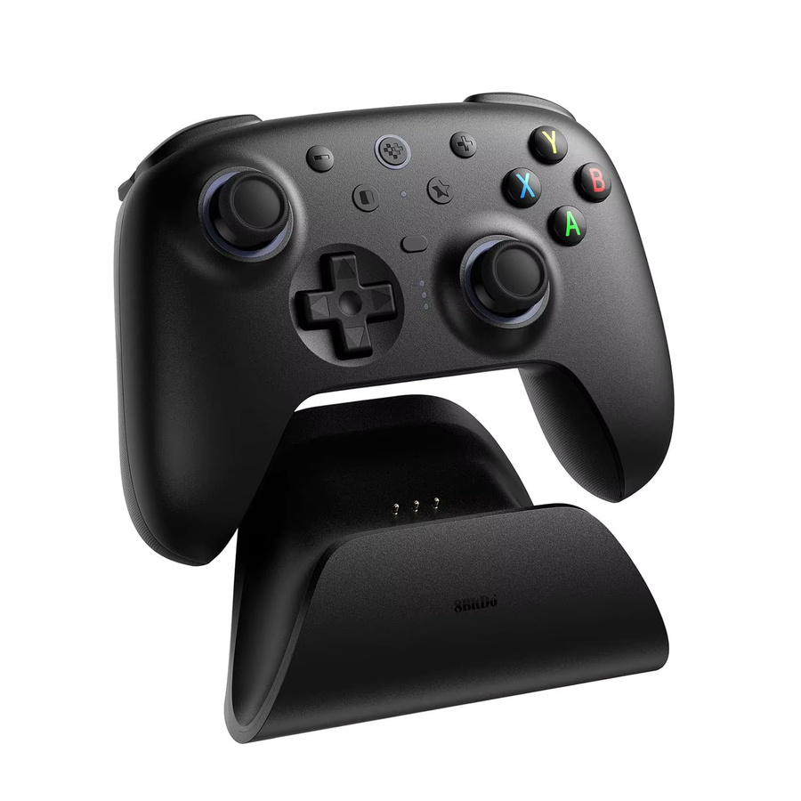 8BitDo Ultimate 2 Wireless Controller mit TMR-Joystick und Ladestation, Bluetooth/USB/2.4G Gamepad für Windows PC, Apple und Steam, Schwarz/Lila - Bild 3
