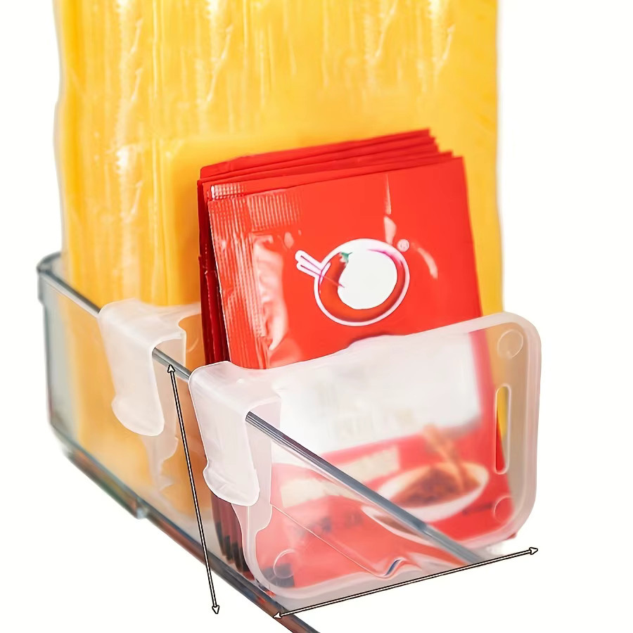 Untior Kühlschrank Organizer Teiler aus Kunststoff, transparente und einstellbare Fächer für Küche und Schränke - Bild 4