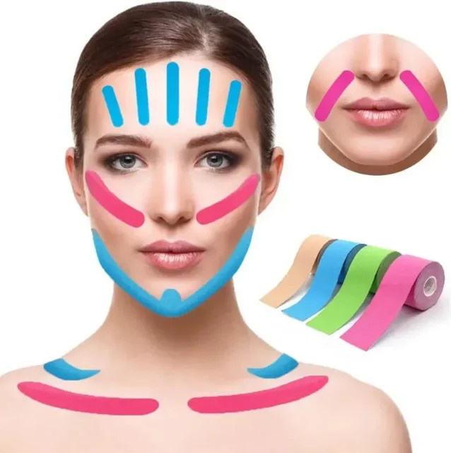 CNKESS Kinesiologie-Tape für Gesicht und Augen, 2,5 cm x 5 m, Unisex - Bild 1