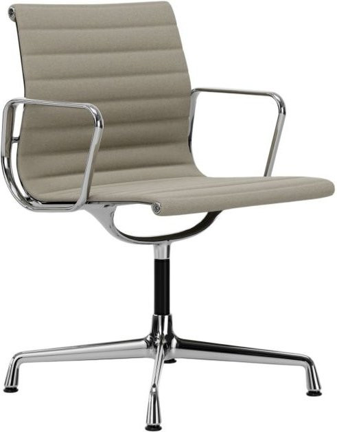 Vitra Aluminium Chair EA 104 mit Armlehnen und Hopsak Stoffbezug in Drehbarkeit - Bild 1
