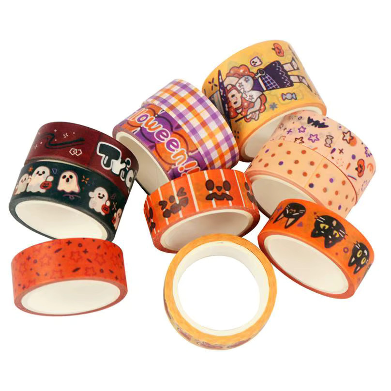 11-teiliges Halloween Washi Tape Set in Multicolour für DIY Scrapbooking und Journal Dekoration - Bild 2