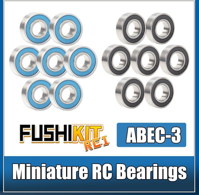10 Stück FUSHI Miniatur-Kugellager MR115RS ABEC3 blau versiegelt, B/T/H: 5 x 11 x 4 mm - Bild 1