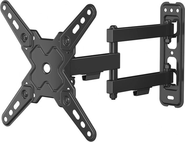 Wiltec TV Wandhalterung für 13 bis 43 Zoll, schwenkbar, Schwarz, Tragkraft bis 20 kg - Bild 1