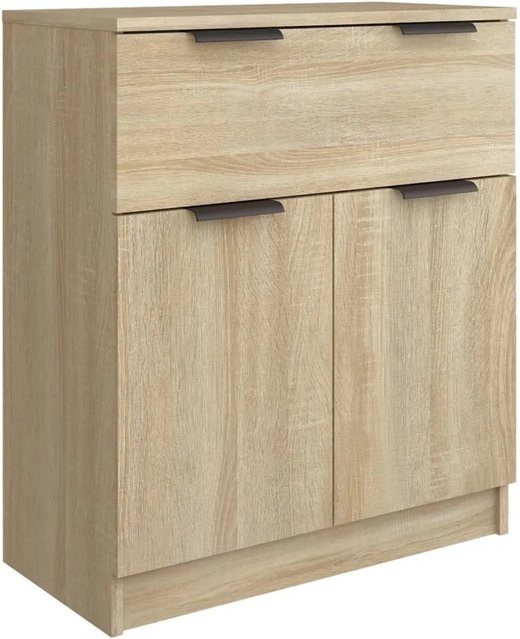 vidaXL Sideboard Sonoma Eiche in Beige/Braun aus Holzwerkstoff, B/T/H: 60 x 30 x 70 cm - Bild 1