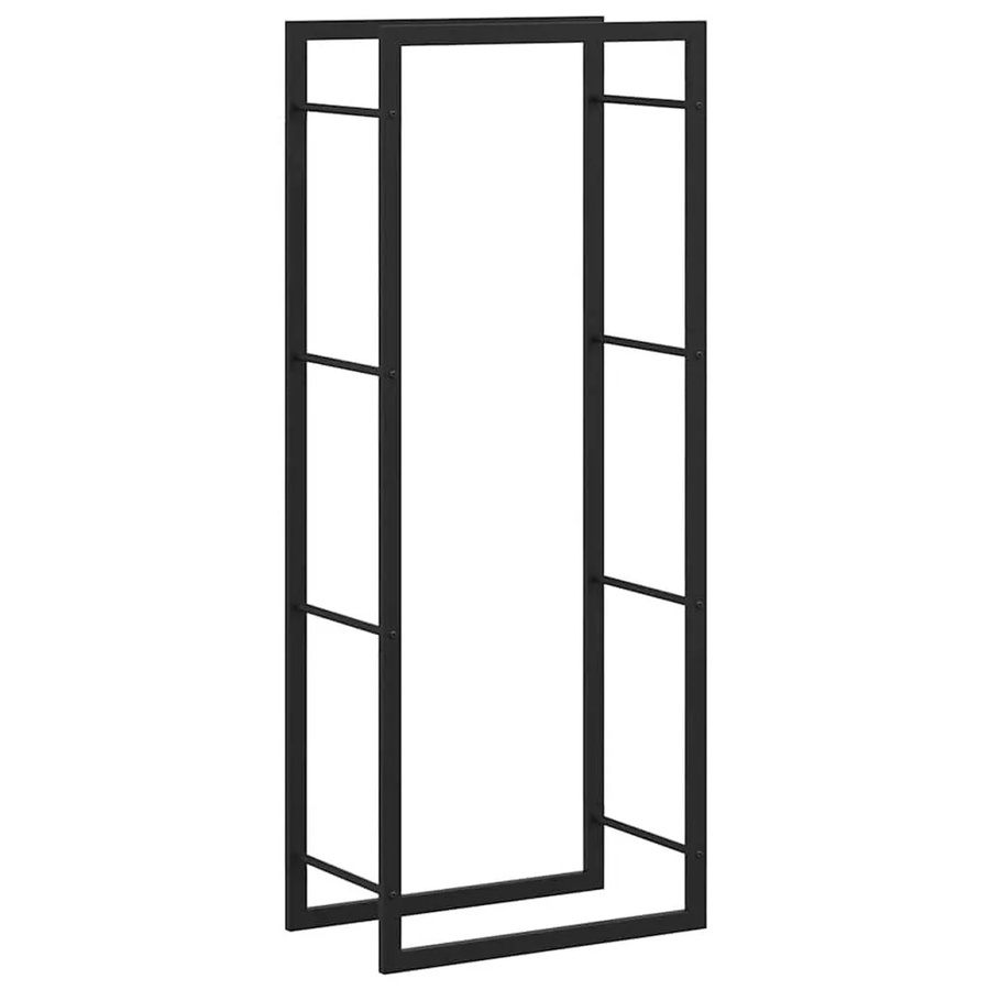vidaXL Brennholzregal aus Stahl in Mattschwarz, B/T/H: 50 x 28 x 132 cm - Bild 2