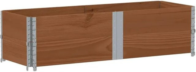 vidaXL Pflanzkiste aus massivem Kiefernholz in Braun, rustikales Design, B/T: 150 x 50 cm - Bild 1