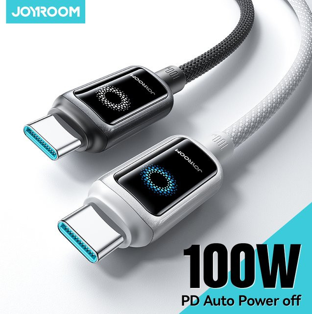 Joyroom S-A55 StarFlight USB-A auf USB-C Daten- und Ladekabel mit Display, 66W, Schwarz, Länge: 1,2 m - Bild 2