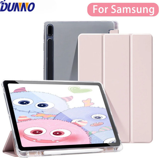 Transparente Tablet-Hülle für Samsung Galaxy Tab S10 Plus 12,4 Zoll, S9 FE 11 Zoll, S9, S8, S7, S6 Lite 10,4 Zoll in Blau - Bild 1
