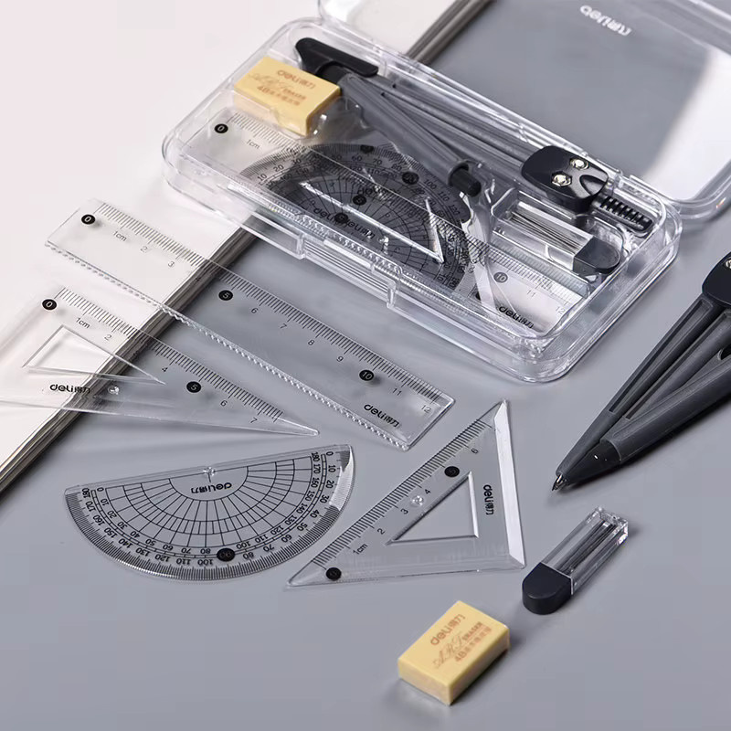 Deli 7-teiliges Zirkel-Set aus Kunststoff für den Schulbedarf - Bild 2