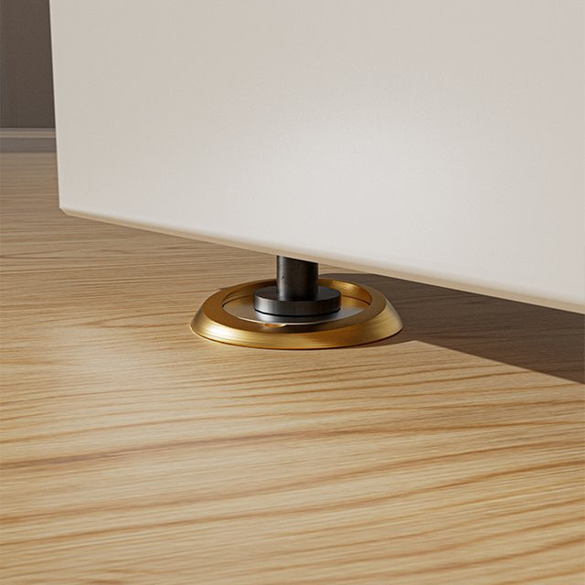 DOOROOM Magnetischer Türstopper geräuschlos und winddicht in Grau oder Gold - Bild 1