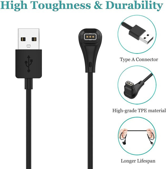 COROS PACE Pro Ladegerät mit USB-C auf USB-A Ladekabel in Schwarz - Bild 1