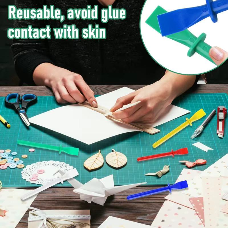 Bunte Klebepinsel Applikatoren aus Kunststoff als DIY-Bastelwerkzeug für Leder und Papier in Mehrfarbig - Bild 4