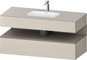 Duravit Qatego Einbauwaschtisch-Möbel-Set mit Konsolen-Waschtischunterbau, B/T/H: 120 x 55 x 60 cm - Bild 1
