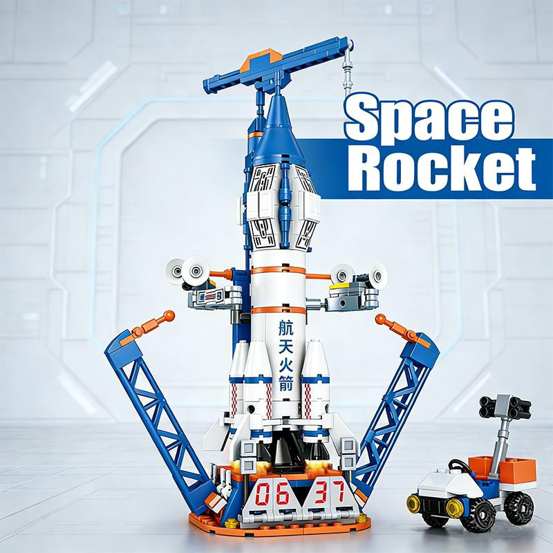 Linyi toy Weltraumforschung Rakete Startzentrum Moderne Gebäude ab 3 Jahren - Bild 2