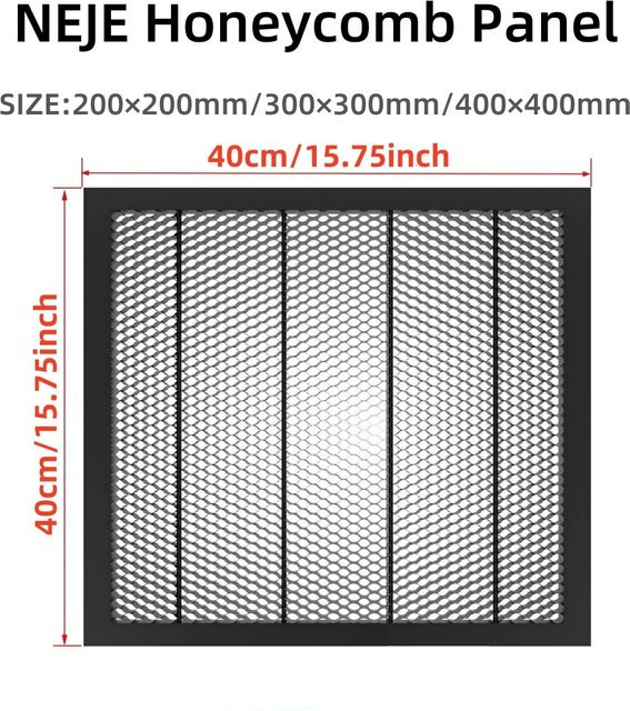 NEJE Wabenplatte Arbeitsplattform für Laser Gravierer und Laser Cutter in Schwarz B/T: 40 x 40 cm - Bild 1