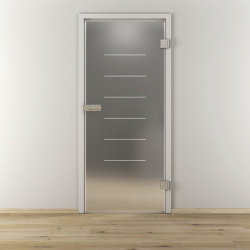 NOVADOORS Glasdrehtür NOVA 631, modern, matt-transparent, B/T/H: 95,9 x 38,05 x 197,2 cm - Bild 1