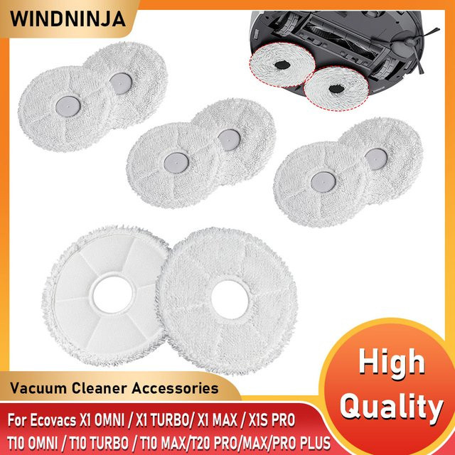 Ecovacs Mopp Tuch in Weiß für Roboter Staubsauger X1 OMNI, TURBO, MAX, X1S PRO, T20 PRO, MAX, PRO PLUS und T10 OMNI, TURBO, MAX Zubehör - Bild 1
