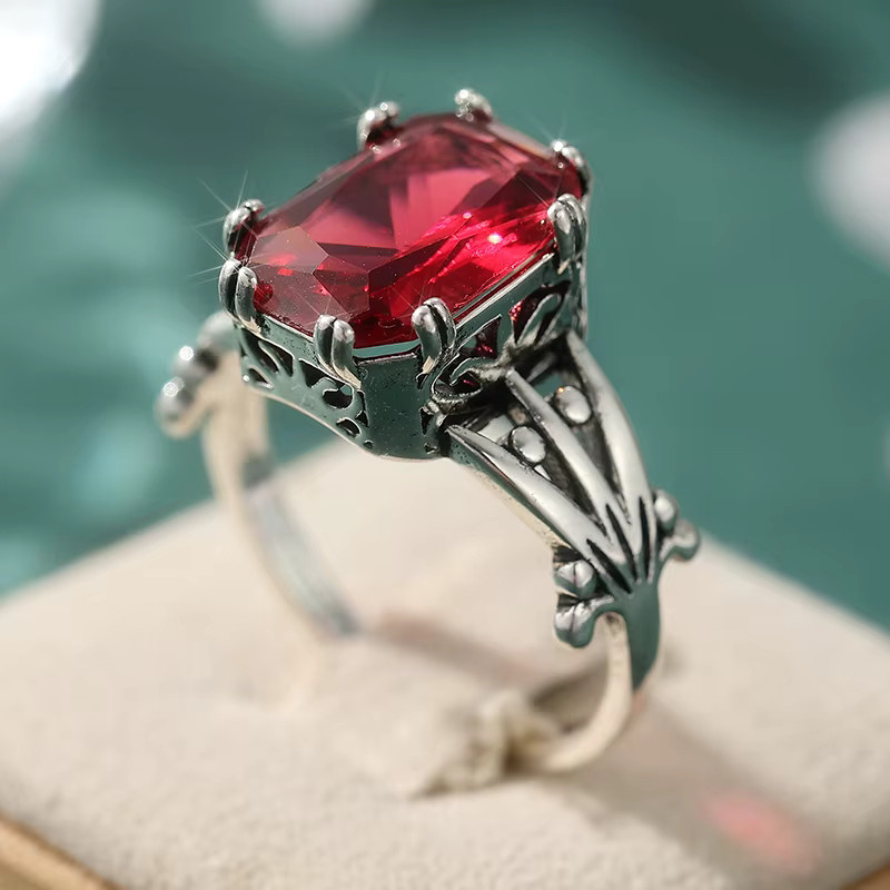 YoYo Ring, Zirkonia, Silber, Vintage, Damen - Bild 2