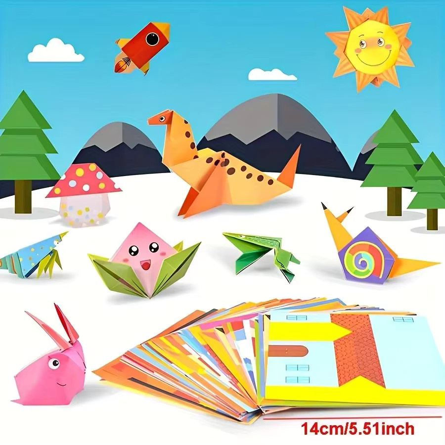 JXB Origami-Set Tierleben mit 108 Blatt buntem Bastelpapier für Anfänger - Bild 2