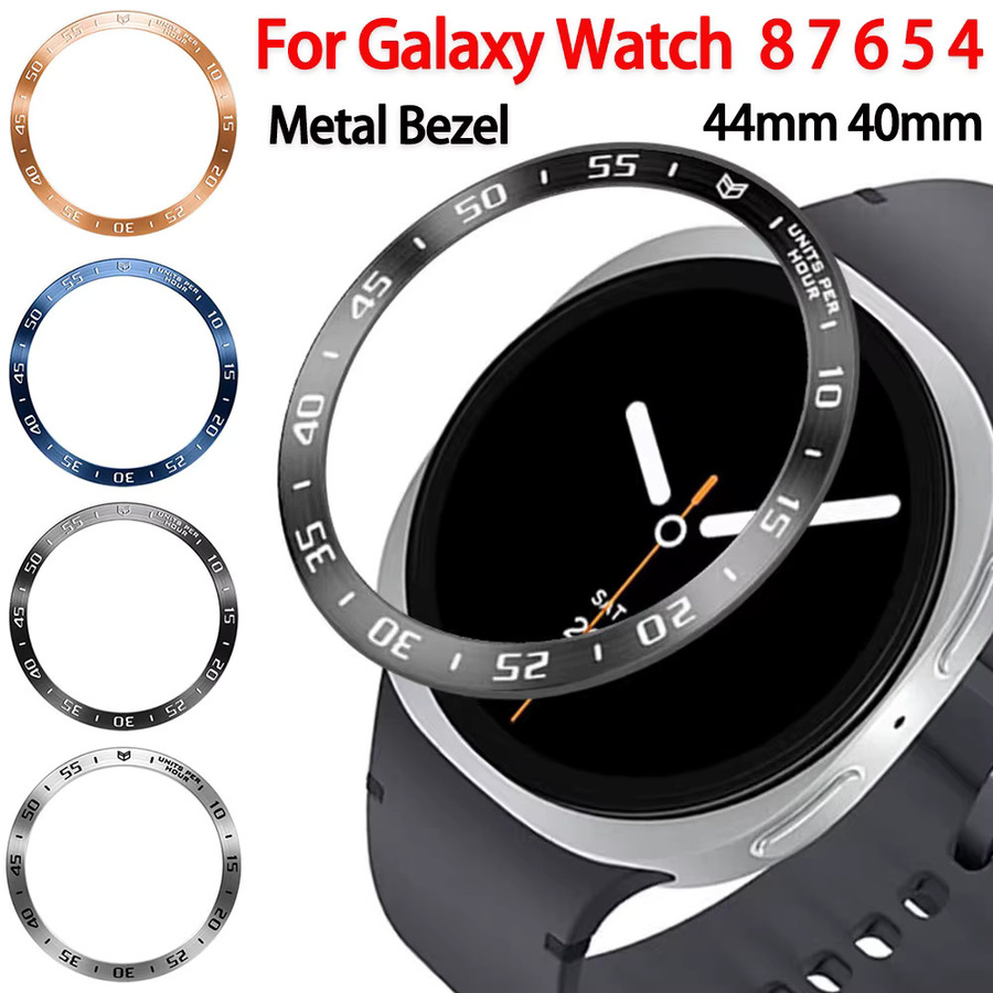 Metall-Lünettenring in Blau für Samsung Galaxy Watch 8, 7, 6, 5, 4 mit Zeit- und Geschwindigkeitsskala als Rahmenschutzring - Bild 2