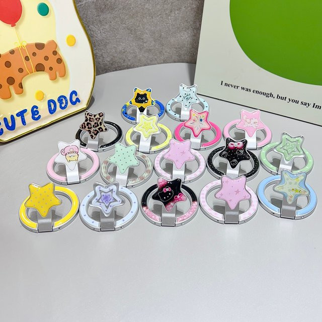 Magnetischer Smart Tok mit Streifen, Polka Dots und Sternen für iPhone und Samsung, Farbe: Schwarz/Mehrfarbig - Bild 1