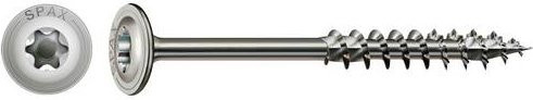Spax Holzschraube Edelstahl A2 mit T-STAR plus Antrieb, Farbe: Silber, Durchmesser: 8 mm, Länge: 160 mm, 50 Stück - Bild 1