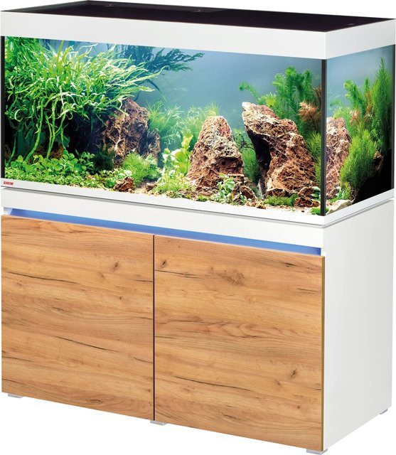 Eheim Aquarium-Kombination Incpiria 430 in Alpin/Nature mit modernem Design und weißem Glanzfinish - Bild 1