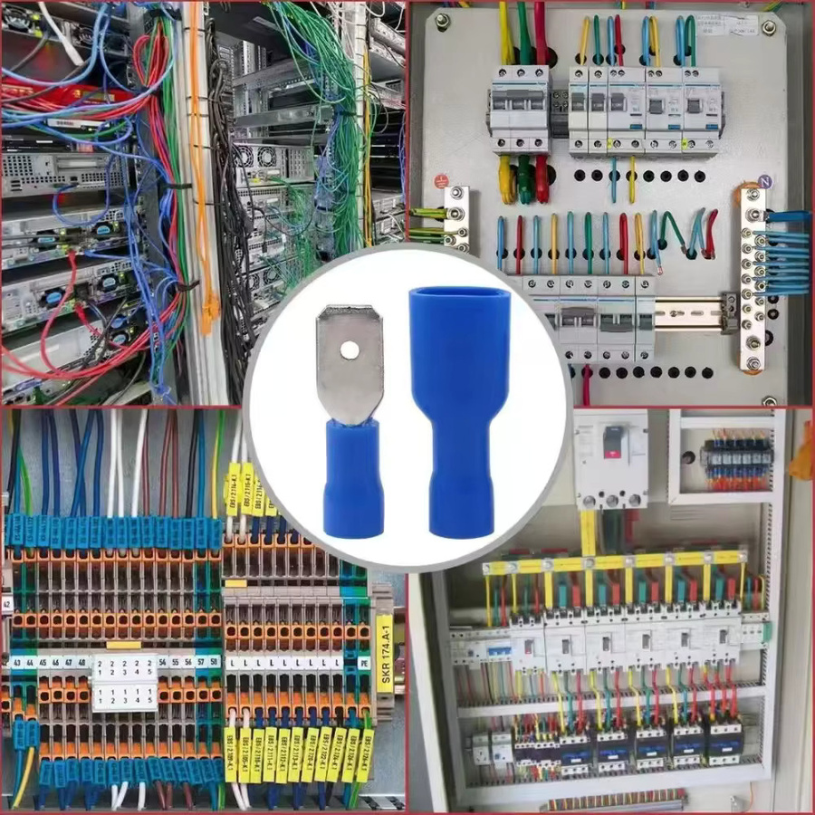 100 Stück 50 Paar isolierte Crimp Terminals 16-14AWG mit männlichen und weiblichen Steckern in Blau - Bild 4