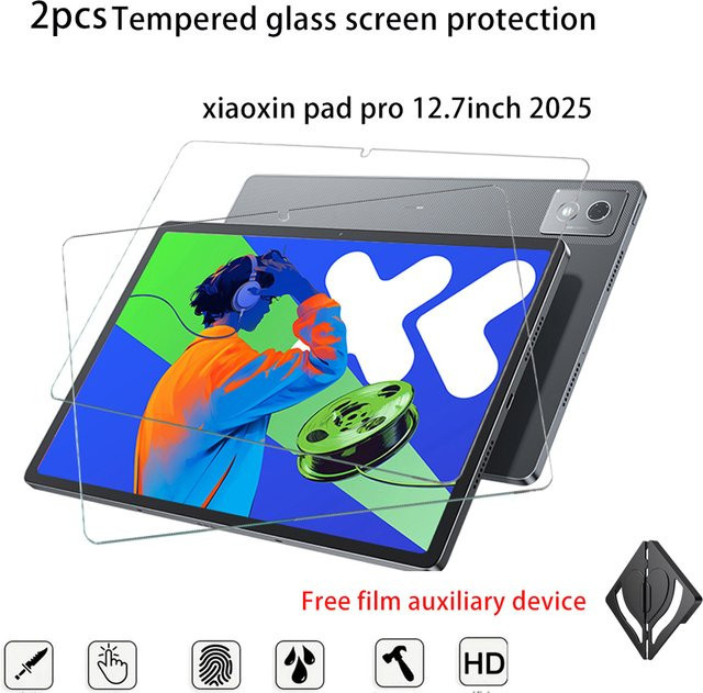 2 Stück Panzerglas Displayschutzfolie für Lenovo Xiaoxin Pad Pro 12,7 2025 2023 und Xiaoxin Pad 2024 11 Zoll in Transparent - Bild 1