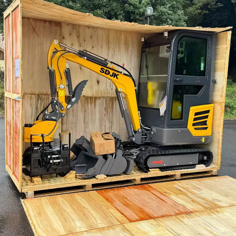 SDJK Multifunktionaler Mini-Bagger mit Kettenlaufwerk für Landwirtschaft und Garten - Bild 1