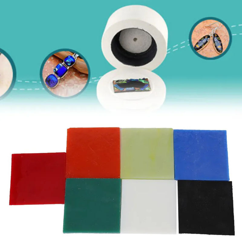 Igeteck 7er Set Handgefertigte Glasplatten für Mikrowellen, Mehrfarbig, Quadratisch - Bild 2