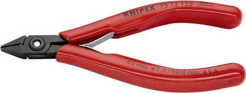 Knipex Seitenschneider für Elektronik und Feinmechanik mit Kunststoff-Hüllen in Rot, 125 mm - Bild 1