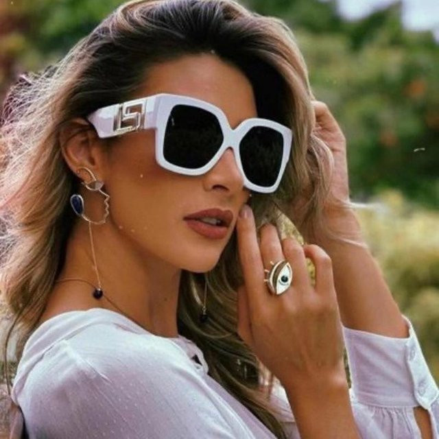 Dote Sonnenbrille, quadratisch, Vollrand, Schwarz, Kunststoff, Damen - Bild 1