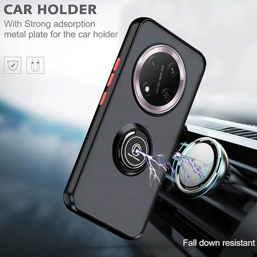 Stoßfeste Schutzhülle mit magnetischem Ring und Ständer für Honor Magic 7 Lite 5G, Magic 7 Pro und X9c in Blau - Bild 3