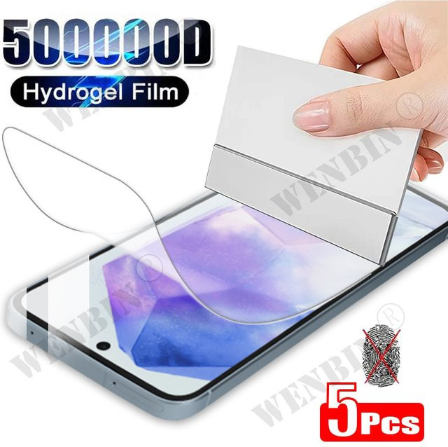 5 Stück transparente Hydrogel-Displayschutzfolien für Samsung Galaxy S26 S25 S24 S23 Ultra Plus S24 FE A56 A55 A35 A36 A16 A15 - Bild 1