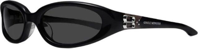 Gentle Monster MONDE-01 Sonnenbrille, oval, Vollrand, Schwarz, Unisex - Bild 1