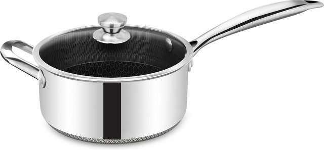 Cheffinger Saucentopf aus Edelstahl in Silber mit Wabenstruktur, Durchmesser: 20 cm - Bild 1