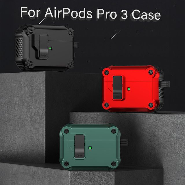 Stoßfeste Schutzhülle für Apple AirPods Pro 3 mit Magnet und Schlüsselanhänger - Bild 1