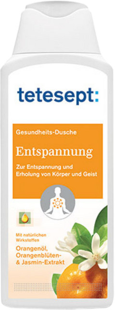 tetesept Gesundheits-Dusche Entspannung, 250 ml, Orangenöl, Orangenblüten- & Jasmin-Extrakt - Bild 1
