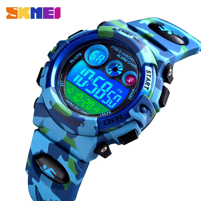 SKMEI Digitaluhr, Kinder, Blau, Kunststoff, 5 ATM, Stoppuhr - Bild 2