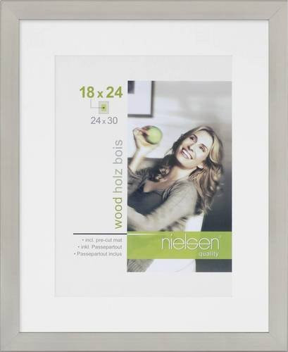 Nielsen Design 8988010 Bilder Wechselrahmen aus Holz in Silber, Papierformat: 24 x 30 cm - Bild 1