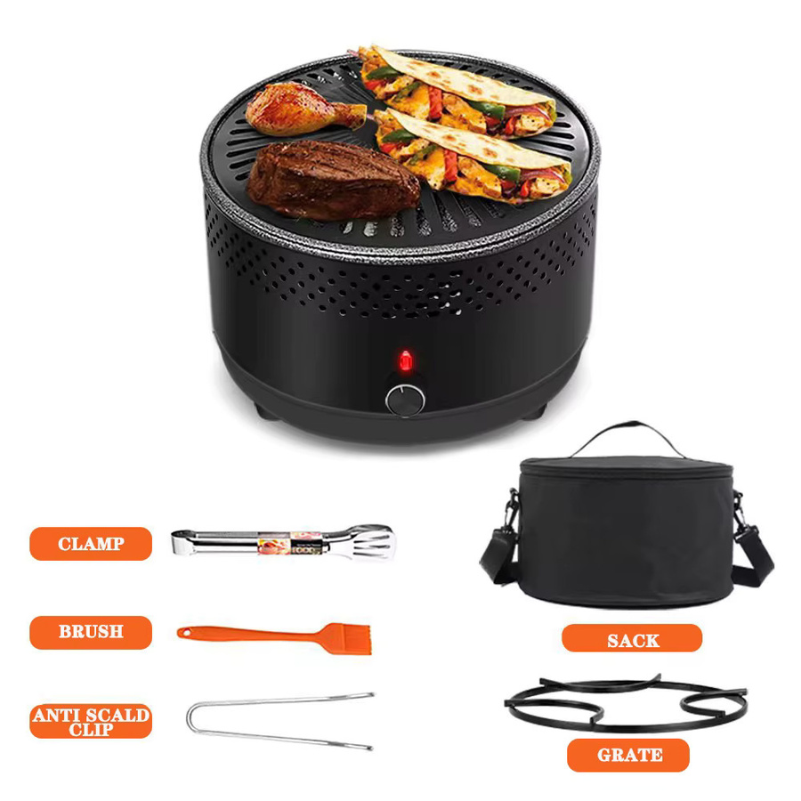 YunlinLi Rauchfreier Holzkohlegrill für den Außenbereich mit multifunktionaler Grillplatte für Camping und Churrasco - Bild 2