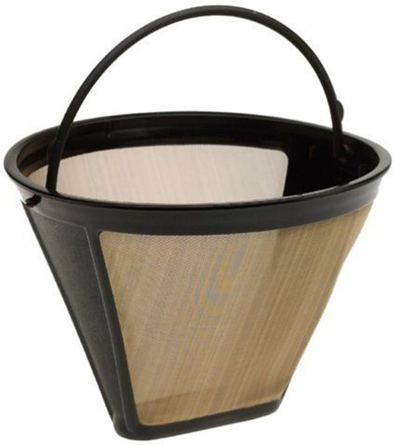Lily Home Wiederverwendbarer Filterkaffeefilter aus Edelstahl in Schwarz, Rundes Mesh-Sieb - Bild 1