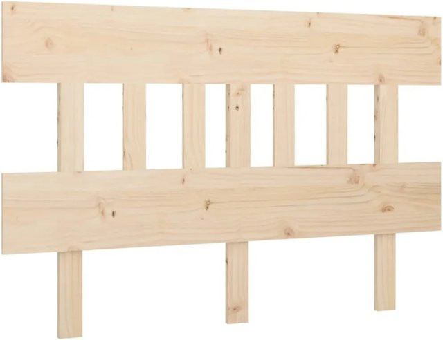 vidaXL Kopfteil aus Massivholz Kiefer in rustikalem Design, B: 203,5 cm, T: 3 cm, H: 81 cm - Bild 1