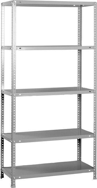 PROREGAL Schraubregal Panda Tall in Grau mit 5 Fachböden, H x B x T: 200 x 110 x 30 cm - Bild 1