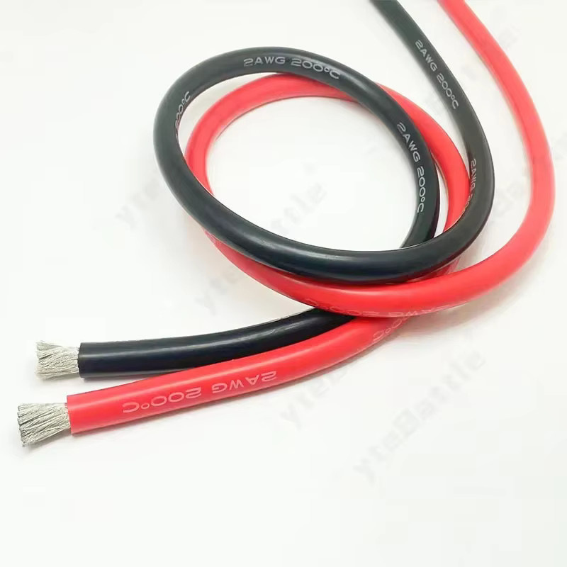 Bytebattle 2 AWG Silikonkabel 2 Gauge Zinn-Kupfer-Draht in Rot oder Schwarz, flexibles Hochtemperaturkabel für Automobil, Marine und Solaranlagen - Bild 3